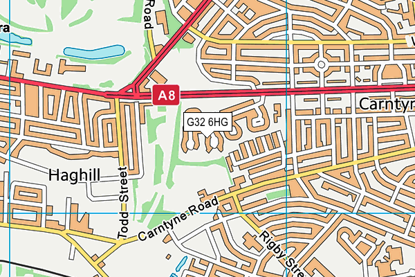 G32 6HG map - OS VectorMap District (Ordnance Survey)