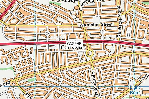 G32 6HR map - OS VectorMap District (Ordnance Survey)