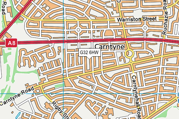 G32 6HW map - OS VectorMap District (Ordnance Survey)