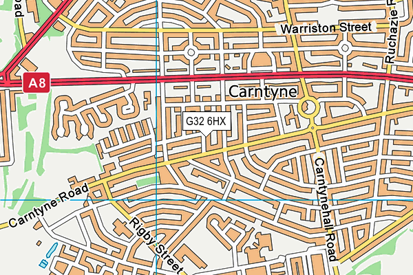G32 6HX map - OS VectorMap District (Ordnance Survey)
