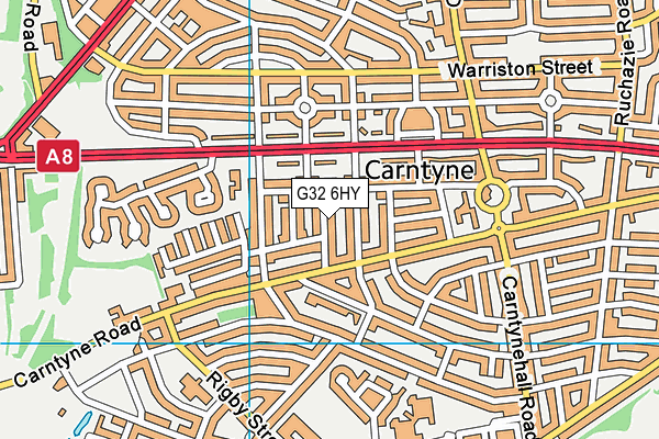 G32 6HY map - OS VectorMap District (Ordnance Survey)