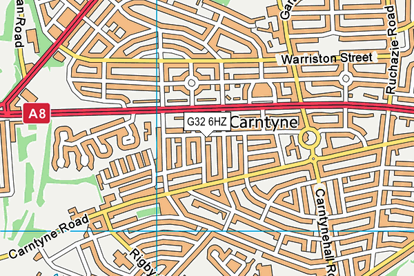 G32 6HZ map - OS VectorMap District (Ordnance Survey)