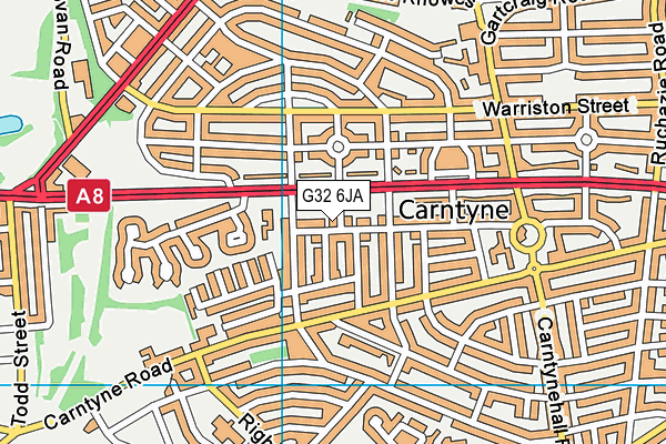 G32 6JA map - OS VectorMap District (Ordnance Survey)