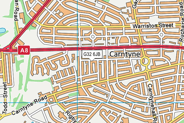 G32 6JB map - OS VectorMap District (Ordnance Survey)