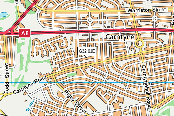 G32 6JE map - OS VectorMap District (Ordnance Survey)