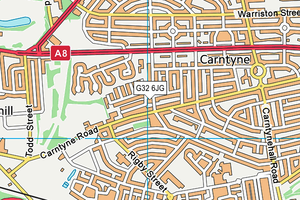 G32 6JG map - OS VectorMap District (Ordnance Survey)