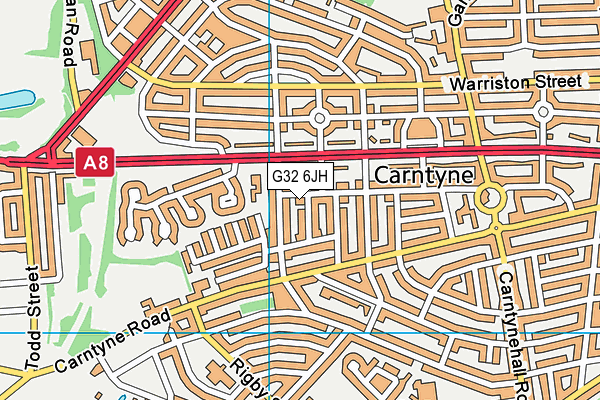 G32 6JH map - OS VectorMap District (Ordnance Survey)