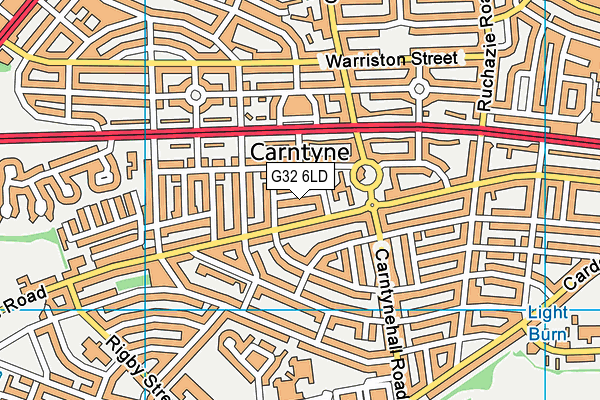 G32 6LD map - OS VectorMap District (Ordnance Survey)