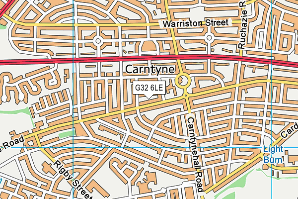 G32 6LE map - OS VectorMap District (Ordnance Survey)