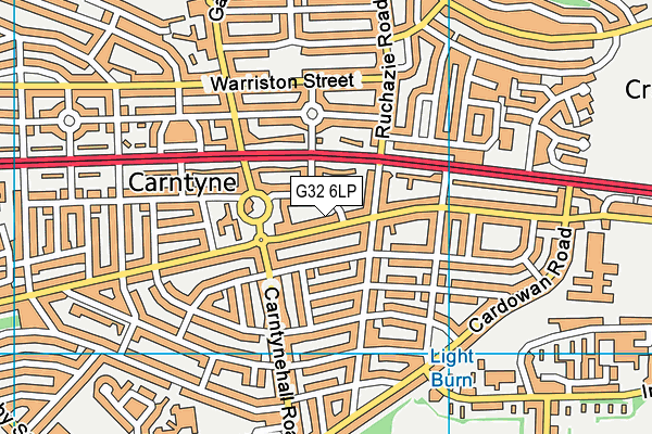 G32 6LP map - OS VectorMap District (Ordnance Survey)