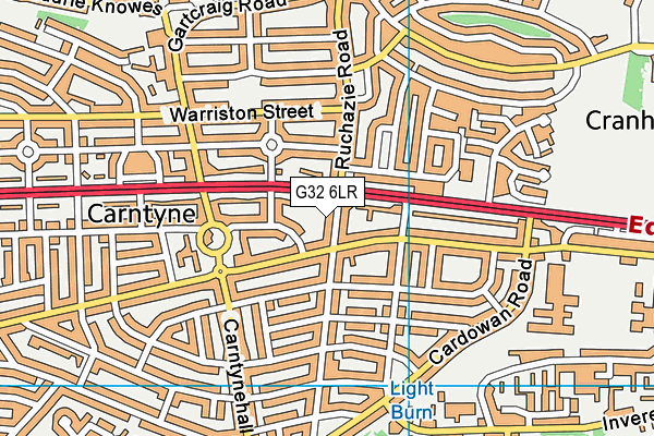 G32 6LR map - OS VectorMap District (Ordnance Survey)
