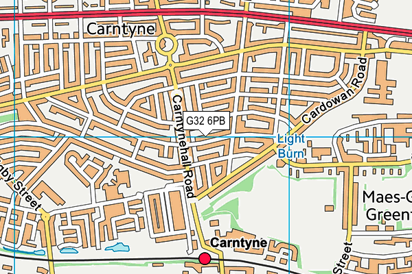 G32 6PB map - OS VectorMap District (Ordnance Survey)