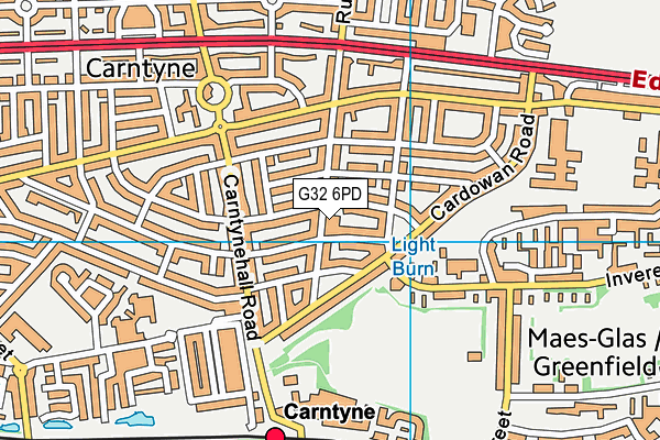 G32 6PD map - OS VectorMap District (Ordnance Survey)