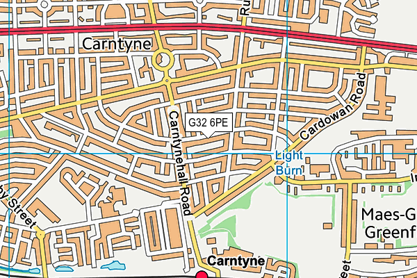 G32 6PE map - OS VectorMap District (Ordnance Survey)