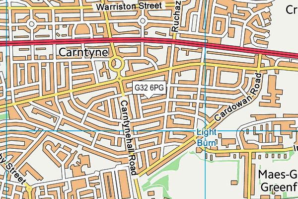 G32 6PG map - OS VectorMap District (Ordnance Survey)