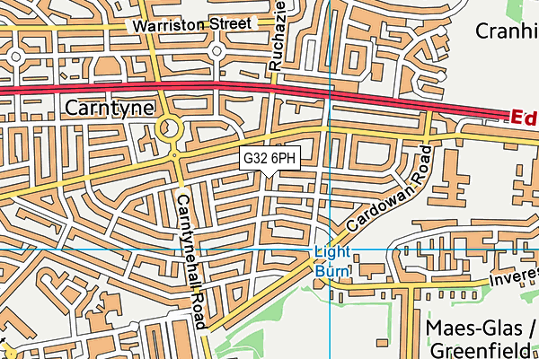 G32 6PH map - OS VectorMap District (Ordnance Survey)