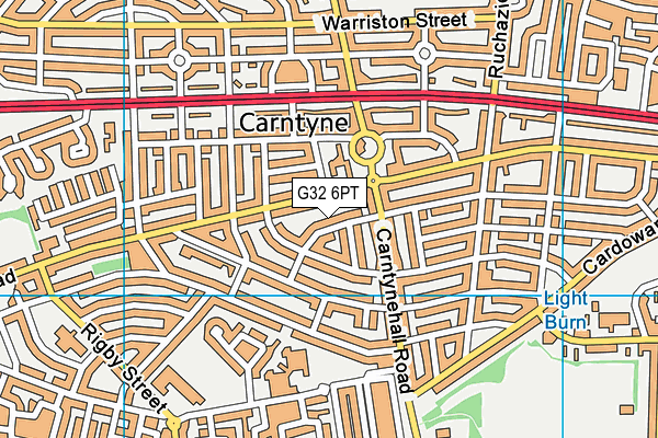 G32 6PT map - OS VectorMap District (Ordnance Survey)