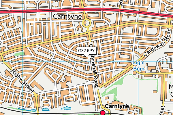 G32 6PY map - OS VectorMap District (Ordnance Survey)