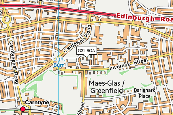 G32 6QA map - OS VectorMap District (Ordnance Survey)