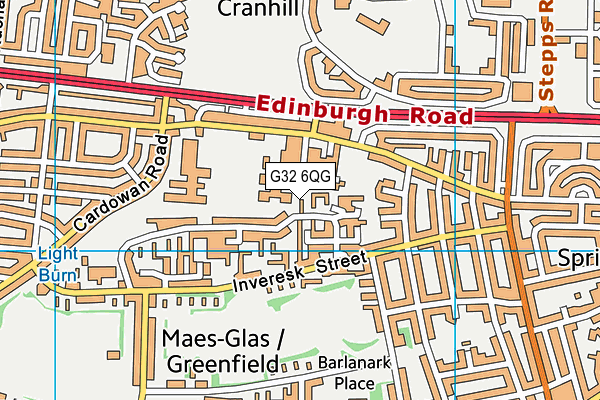 G32 6QG map - OS VectorMap District (Ordnance Survey)