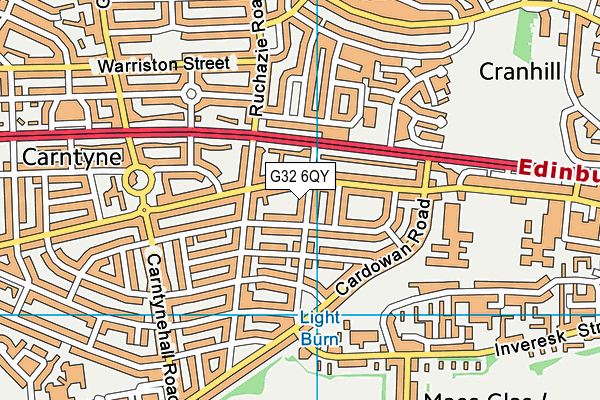 G32 6QY map - OS VectorMap District (Ordnance Survey)