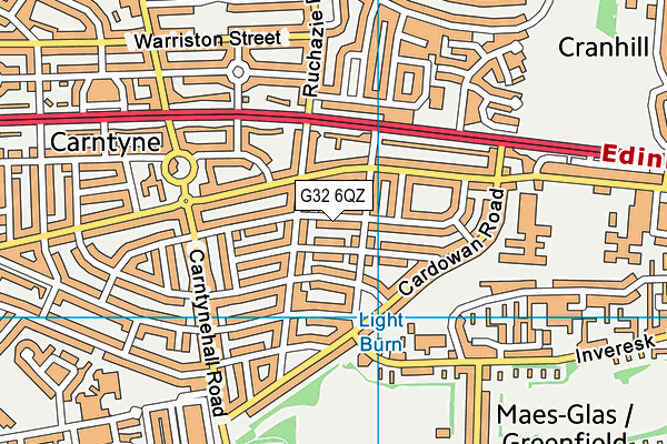 G32 6QZ map - OS VectorMap District (Ordnance Survey)