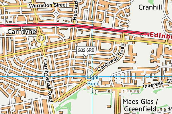 G32 6RB map - OS VectorMap District (Ordnance Survey)