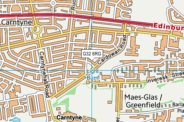 G32 6RG map - OS VectorMap District (Ordnance Survey)