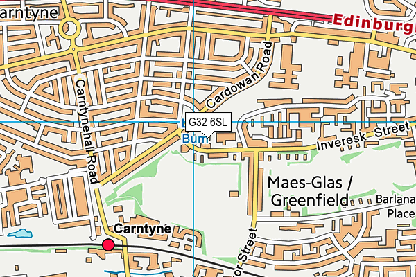 G32 6SL map - OS VectorMap District (Ordnance Survey)