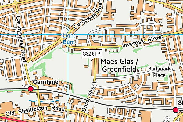G32 6TP map - OS VectorMap District (Ordnance Survey)