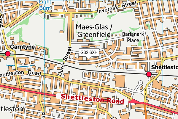 G32 6XH map - OS VectorMap District (Ordnance Survey)