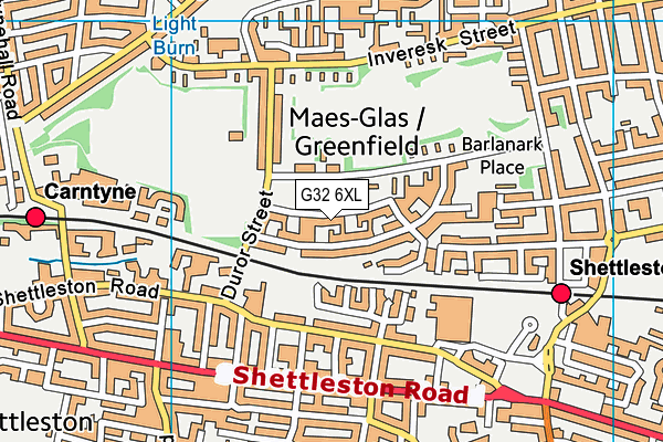 G32 6XL map - OS VectorMap District (Ordnance Survey)