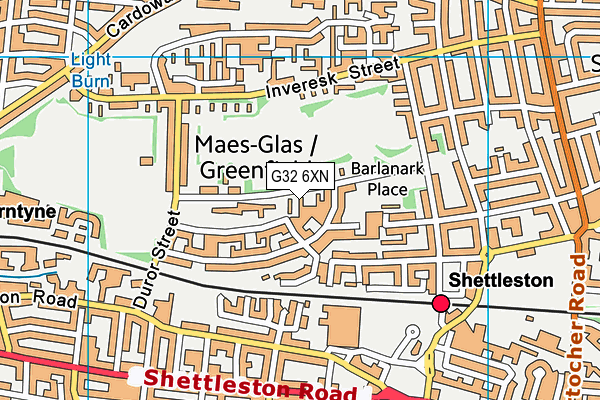 G32 6XN map - OS VectorMap District (Ordnance Survey)