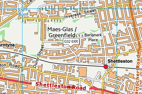 G32 6XR map - OS VectorMap District (Ordnance Survey)