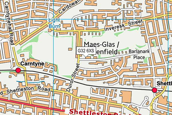 G32 6XS map - OS VectorMap District (Ordnance Survey)