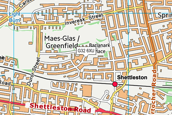 G32 6XU map - OS VectorMap District (Ordnance Survey)