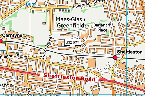 G32 6XY map - OS VectorMap District (Ordnance Survey)