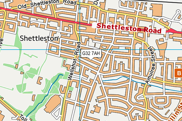 G32 7AH map - OS VectorMap District (Ordnance Survey)