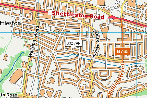 G32 7AN map - OS VectorMap District (Ordnance Survey)