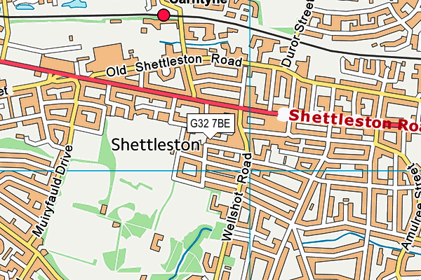 G32 7BE map - OS VectorMap District (Ordnance Survey)