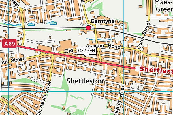 G32 7EH map - OS VectorMap District (Ordnance Survey)
