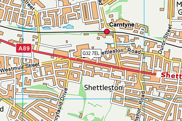 G32 7EL map - OS VectorMap District (Ordnance Survey)
