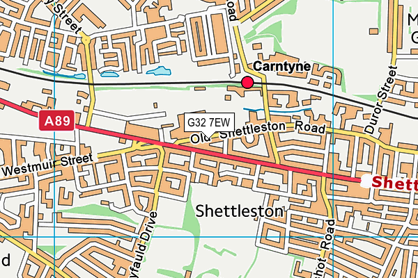 G32 7EW map - OS VectorMap District (Ordnance Survey)