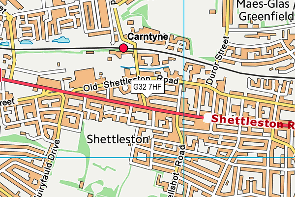 G32 7HF map - OS VectorMap District (Ordnance Survey)