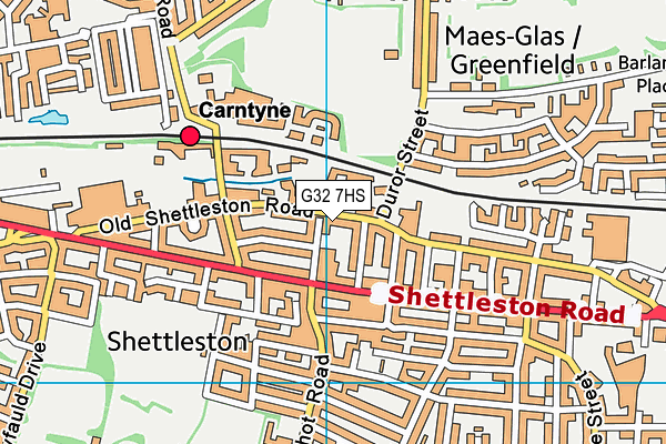 G32 7HS map - OS VectorMap District (Ordnance Survey)