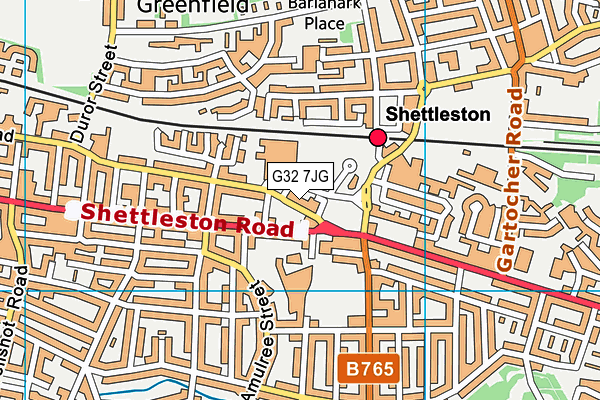G32 7JG map - OS VectorMap District (Ordnance Survey)