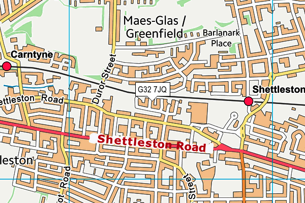 G32 7JQ map - OS VectorMap District (Ordnance Survey)