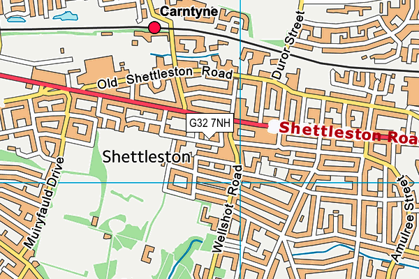 G32 7NH map - OS VectorMap District (Ordnance Survey)