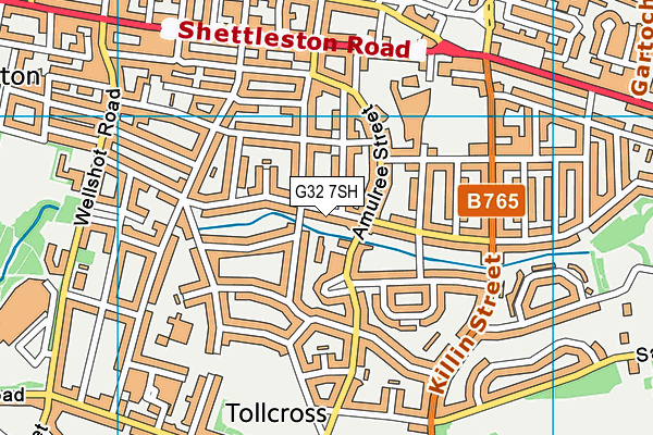 G32 7SH map - OS VectorMap District (Ordnance Survey)