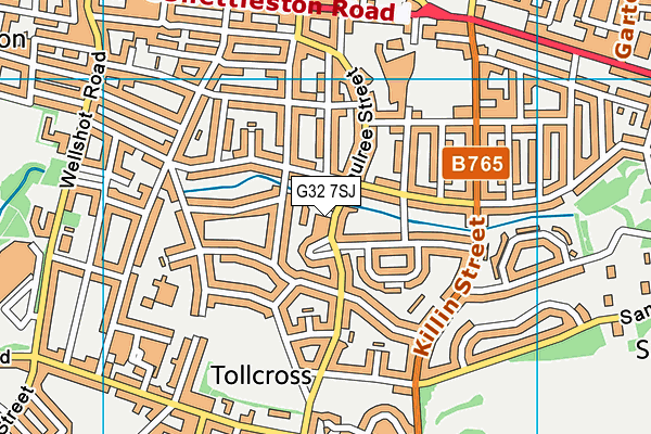 G32 7SJ map - OS VectorMap District (Ordnance Survey)
